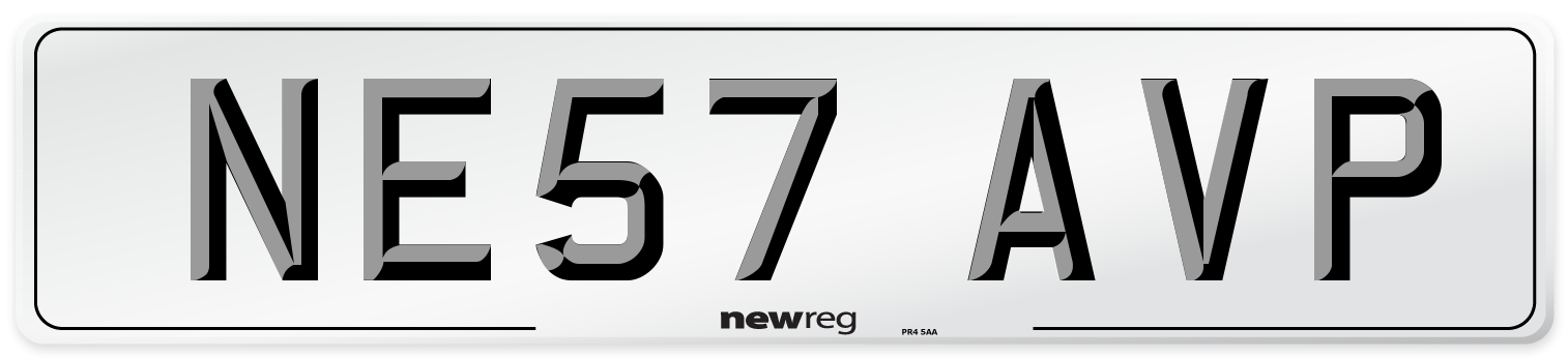 NE57 AVP Number Plate from New Reg
